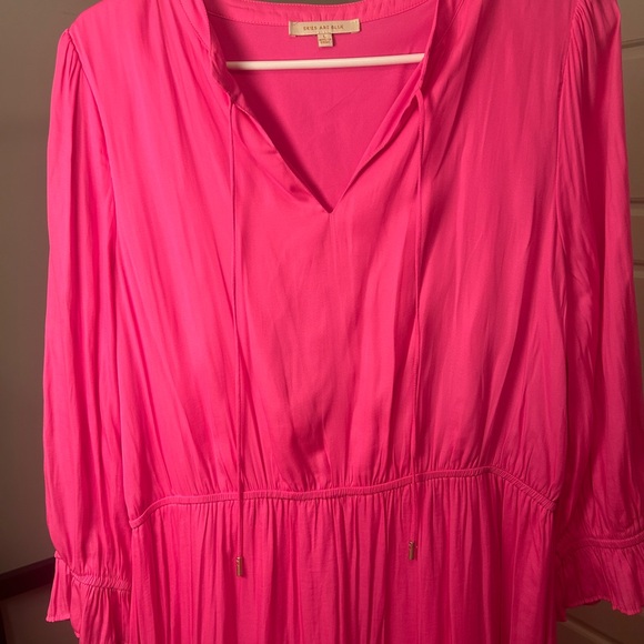 Hot Pink Tiered Maxi - Picture 2 of 4